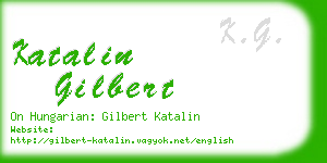 katalin gilbert business card